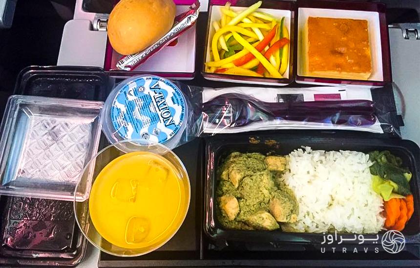 The taste of food on the plane